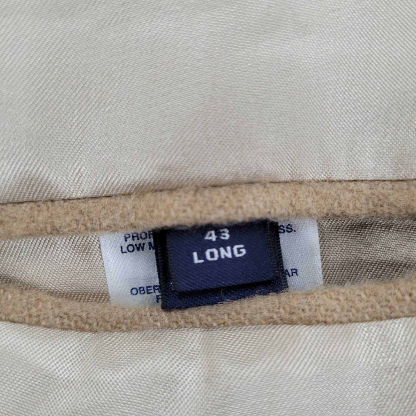 Lands' End Tan 100% Camelhair 2 Button Single Vented Notch Blazer Sport Coat 43L