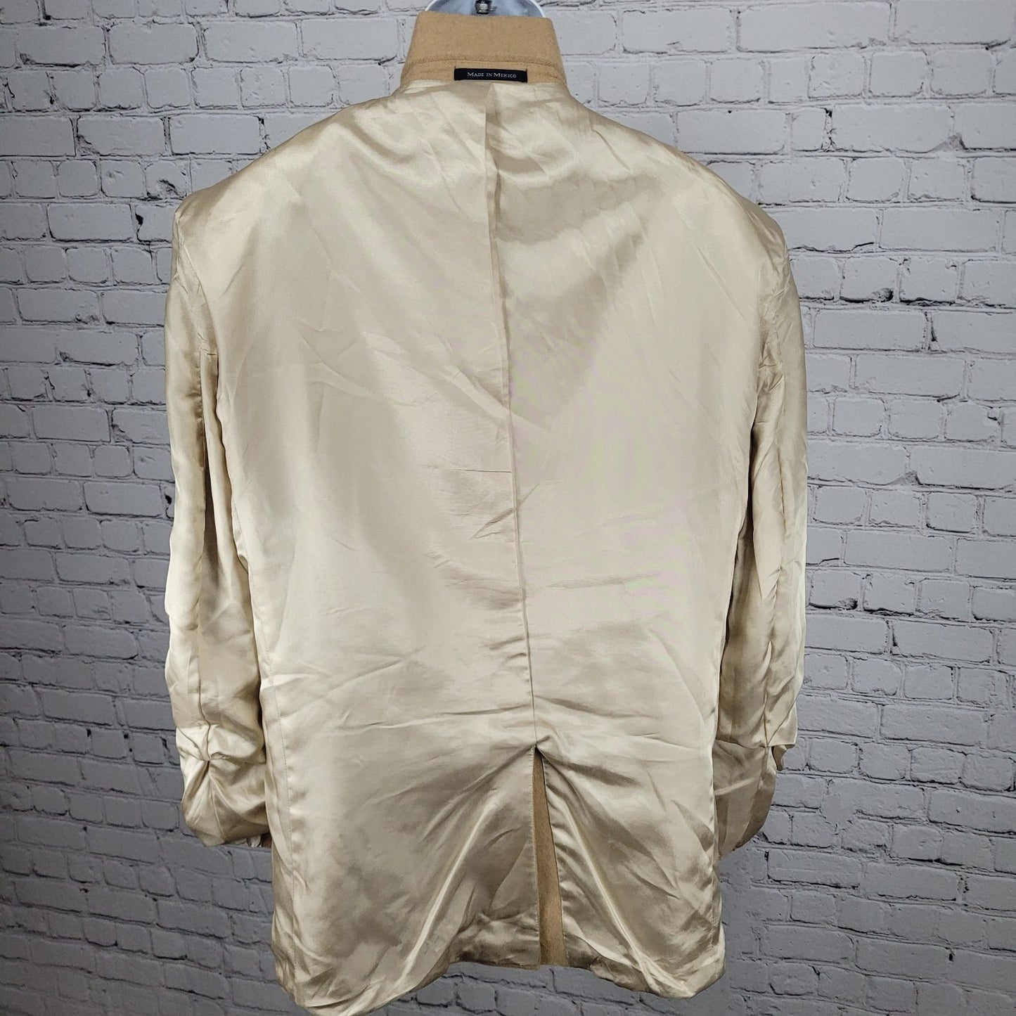 Lands' End Tan 100% Camelhair 2 Button Single Vented Notch Blazer Sport Coat 43L