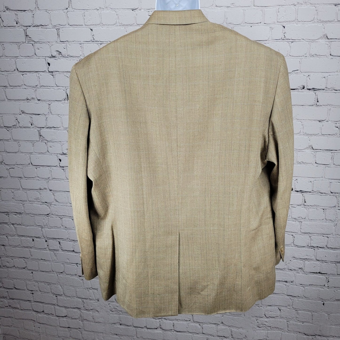 Lauren Ralph Lauren Tan Silk Wool Blend 2 Button Notch Blazer Sport Coat 48R