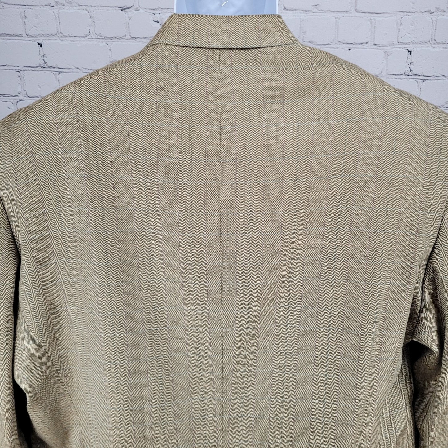 Lauren Ralph Lauren Tan Silk Wool Blend 2 Button Notch Blazer Sport Coat 48R