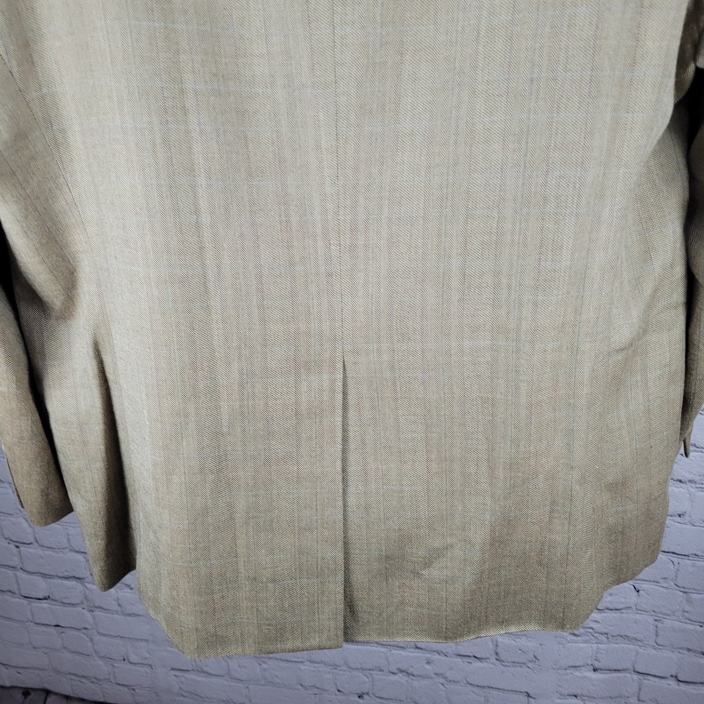 Lauren Ralph Lauren Tan Silk Wool Blend 2 Button Notch Blazer Sport Coat 48R