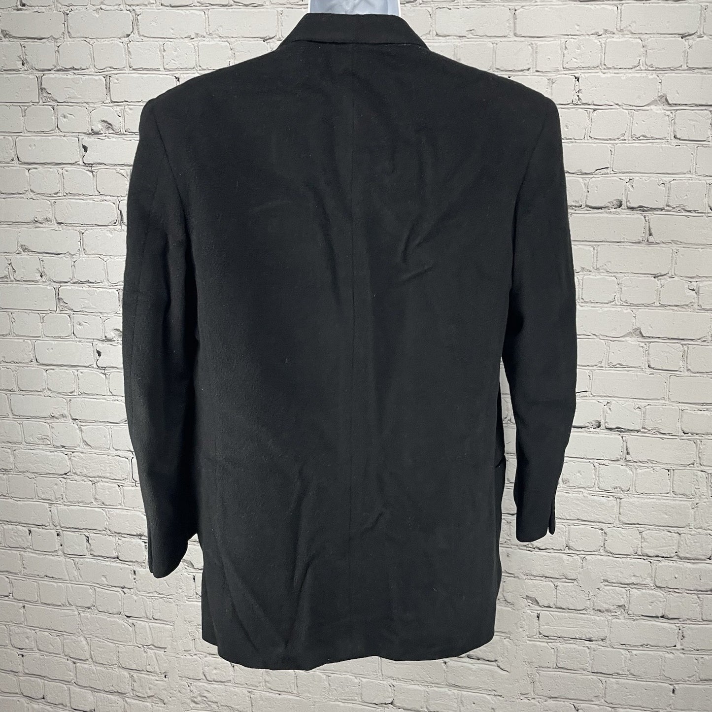 VTG Louis Raphael Black Cashmere Wool Soft 2 Button Blazer Notch Jacket Size 42R