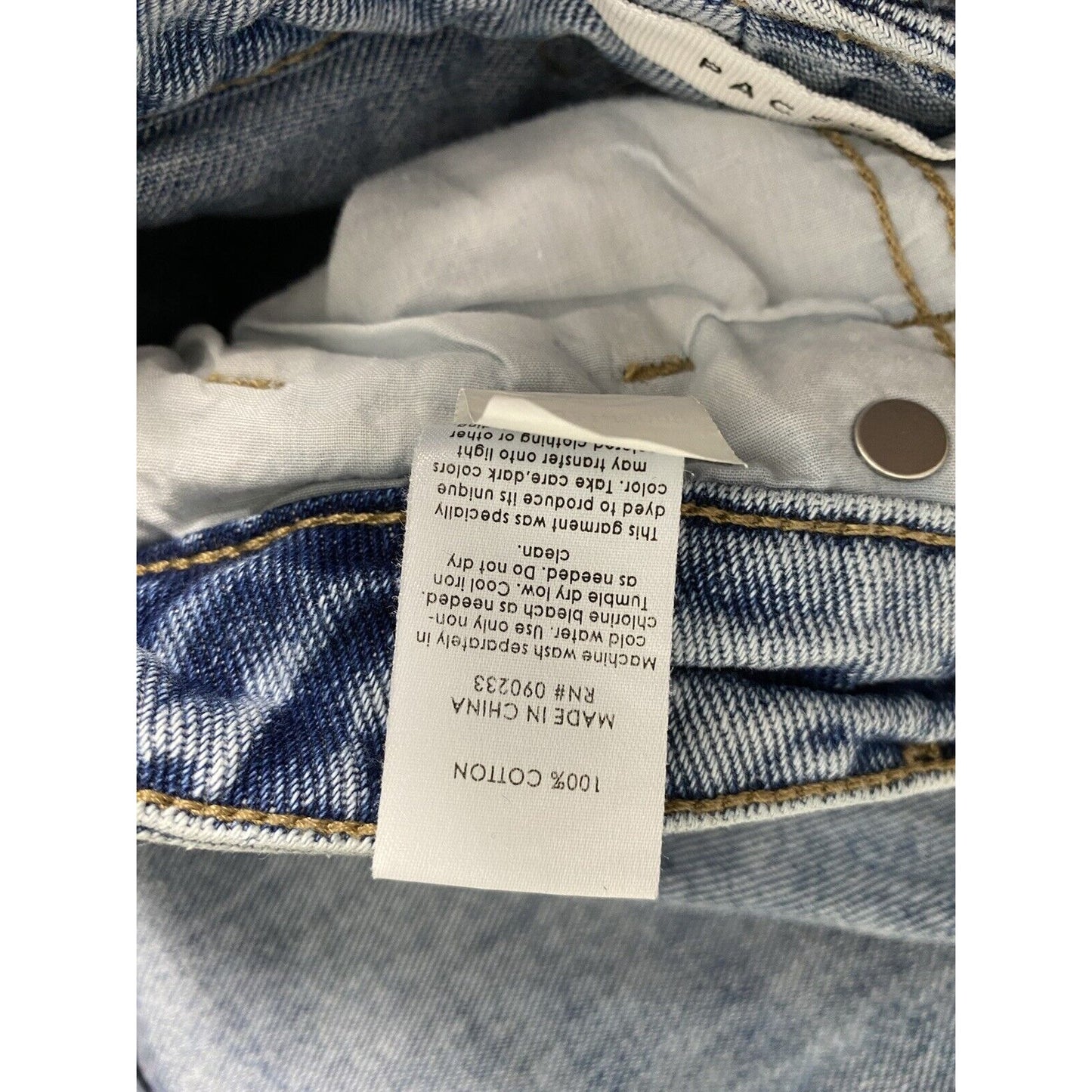 Pacsun Light Wash Mid Rise Straight Leg Distressed Button Up Mom Jeans (22 x 26)