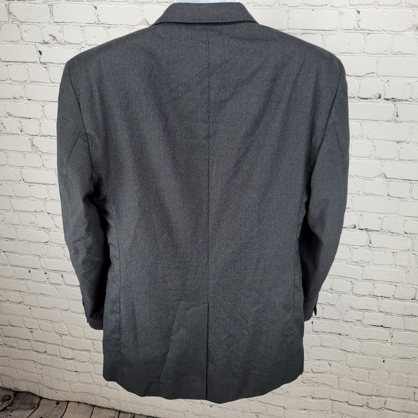 Jos A Bank Grey Wool Cashmere 2 Button Vented Notch Blazer Sport Coat Size 43L