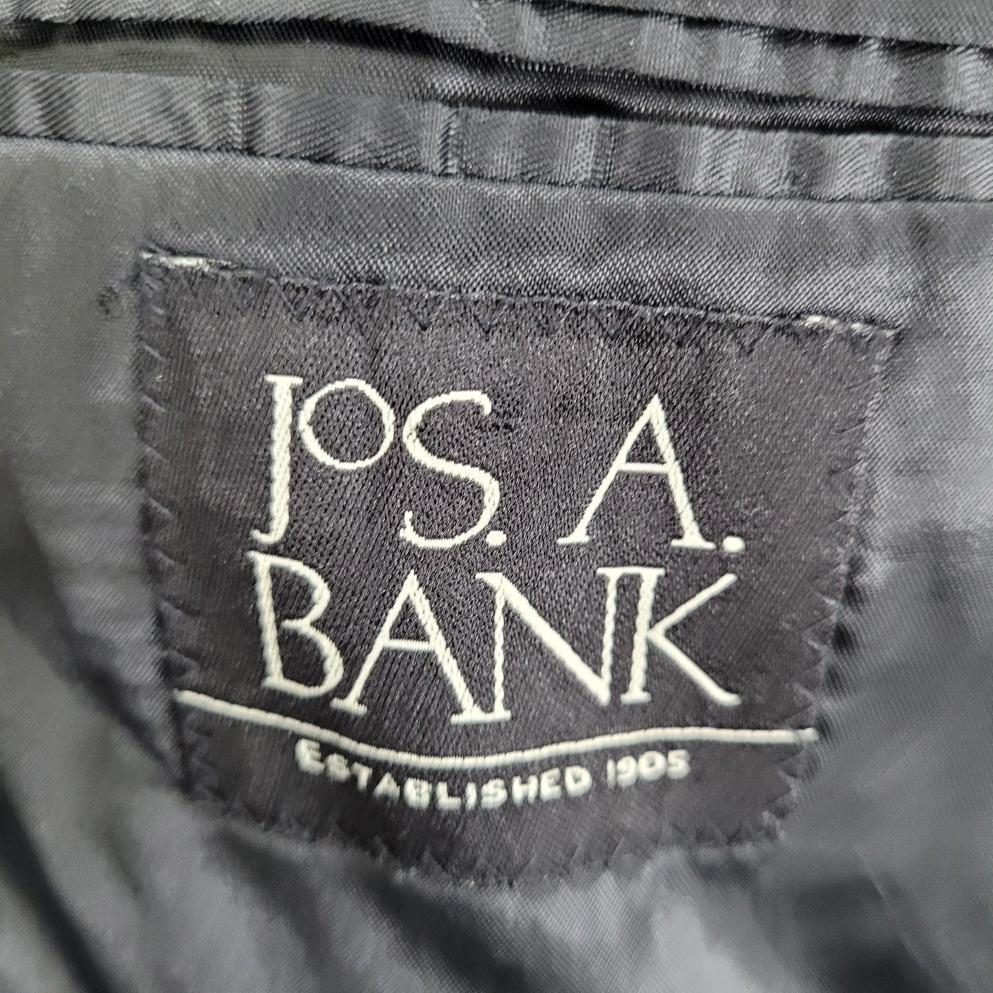 Jos A Bank Grey Wool Cashmere 2 Button Vented Notch Blazer Sport Coat Size 43L