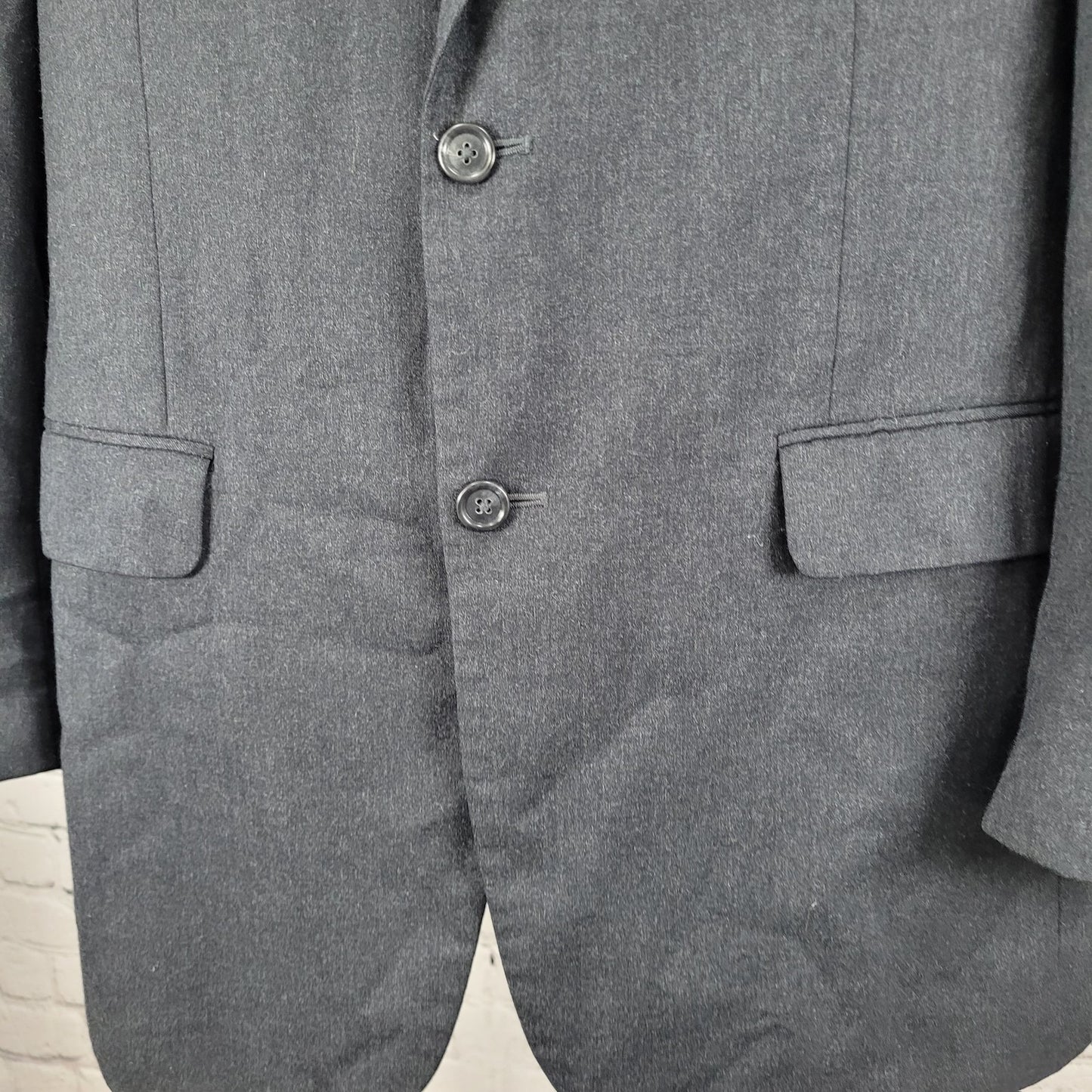 Jos A Bank Grey Wool Cashmere 2 Button Vented Notch Blazer Sport Coat Size 43L