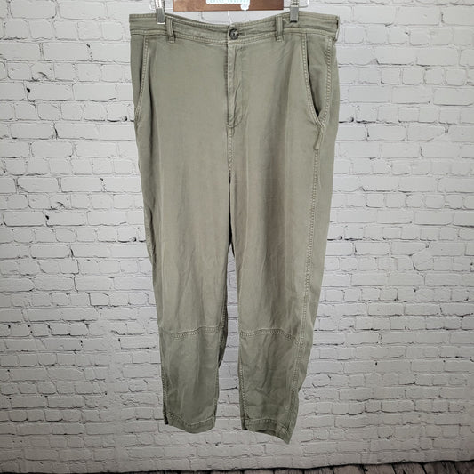 Everlane Green Soft Relaxed Casual High Rise Tapered Pants Size 12 (34x27)