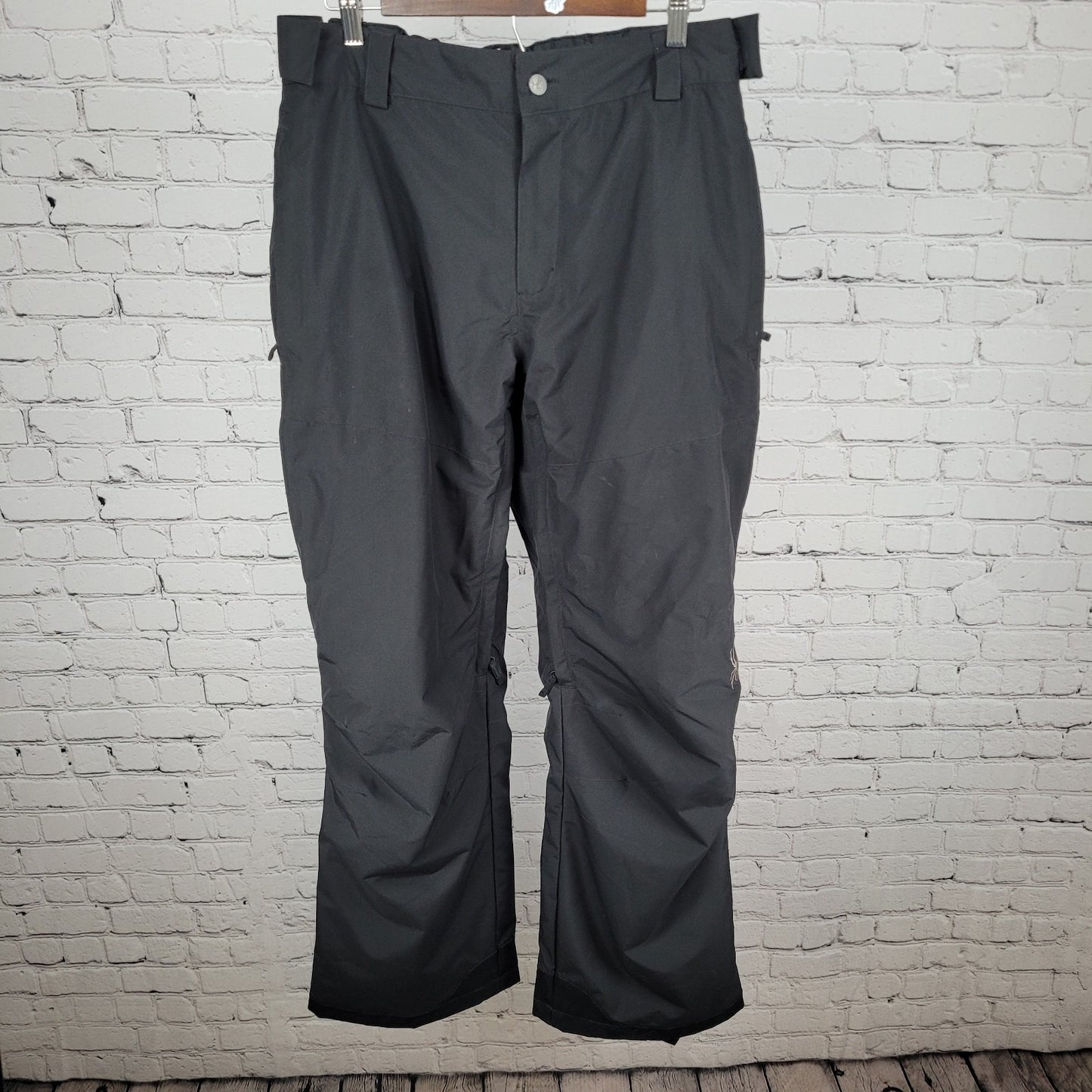 Spyder Black Spylon Insulated Adjustable Waist Snow Pants Size Large L (36x32)