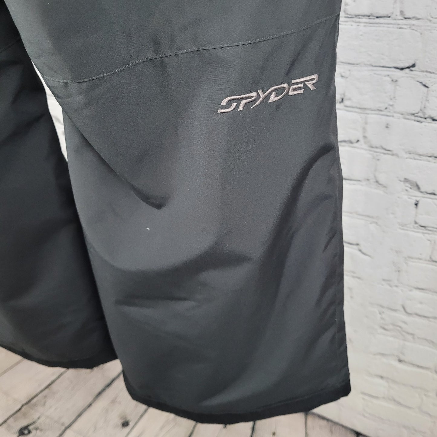 Spyder Black Spylon Insulated Adjustable Waist Snow Pants Size Large L (36x32)