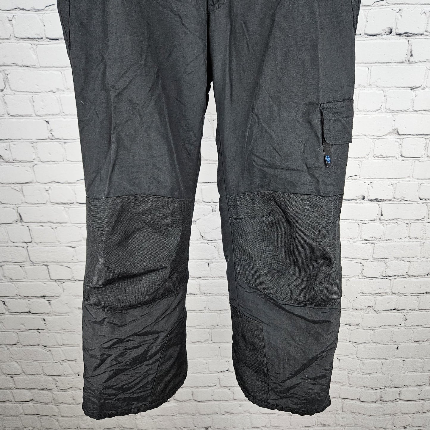 Slalom Black Adjustable Waist Zip Cargo Pocket Snow Ski Pants Youth Medium M