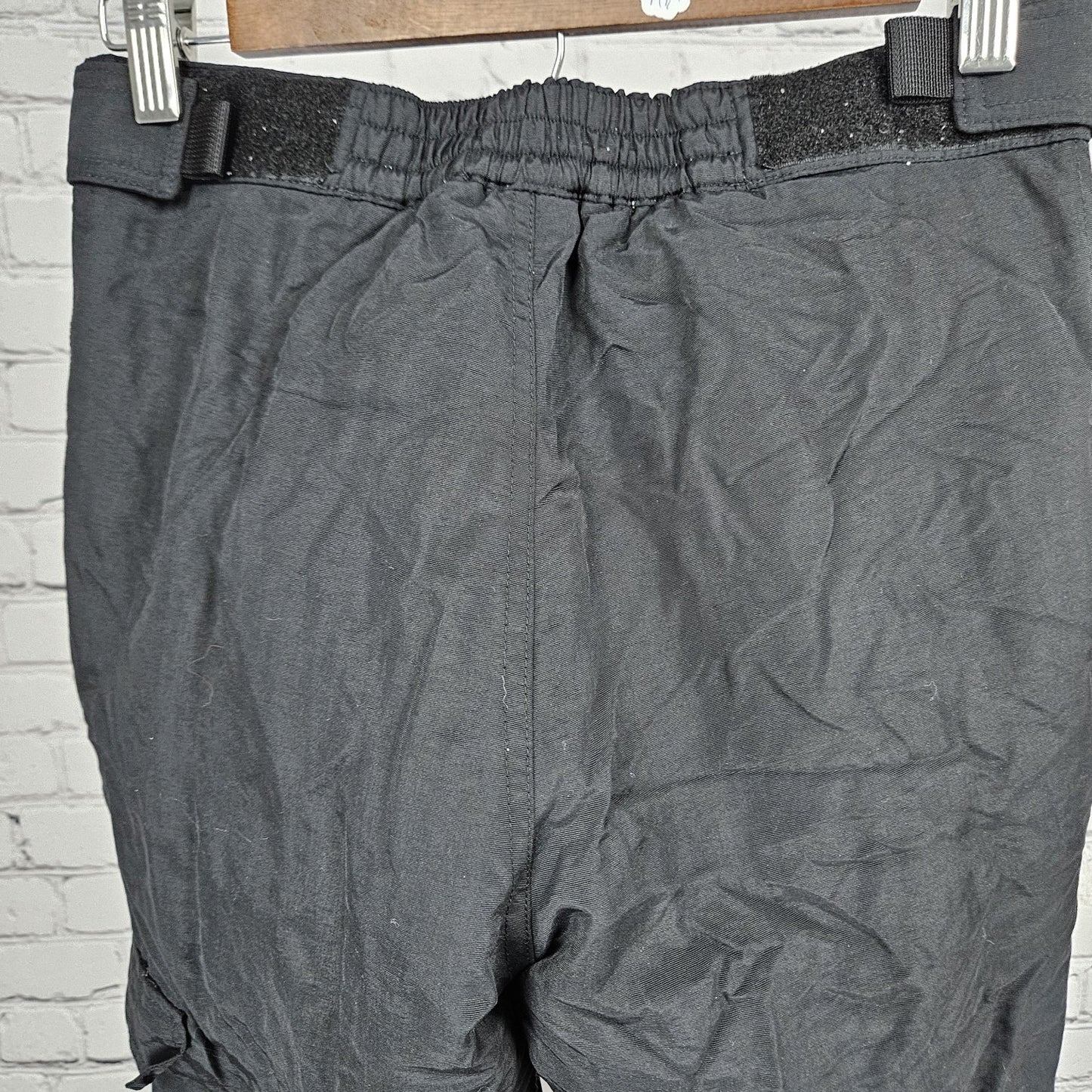 Slalom Black Adjustable Waist Zip Cargo Pocket Snow Ski Pants Youth Medium M