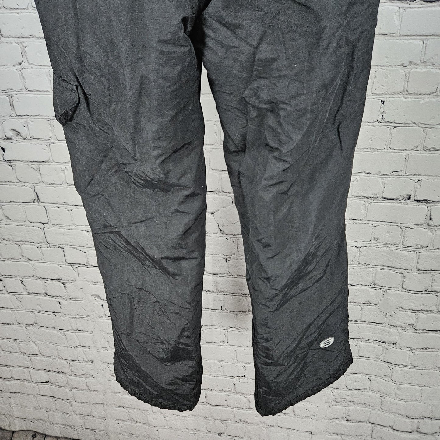 Slalom Black Adjustable Waist Zip Cargo Pocket Snow Ski Pants Youth Medium M