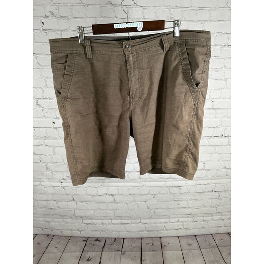 prAna Breathe Brown Hemp Blend Lightweight Bermuda Shorts Men’s (41 x 8)