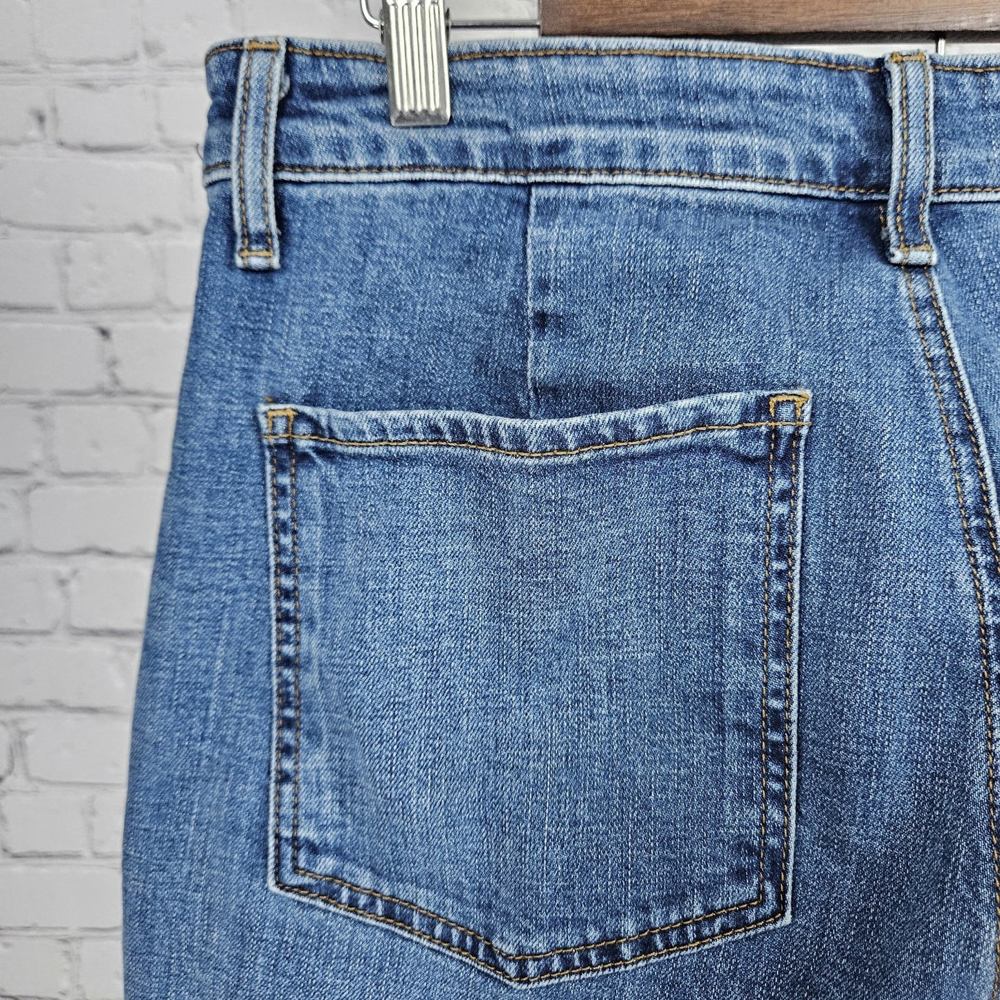 KUT From The Kloth Blue Ashton Barrel Leg High Rise Denim Jeans USA 8 (30x27)