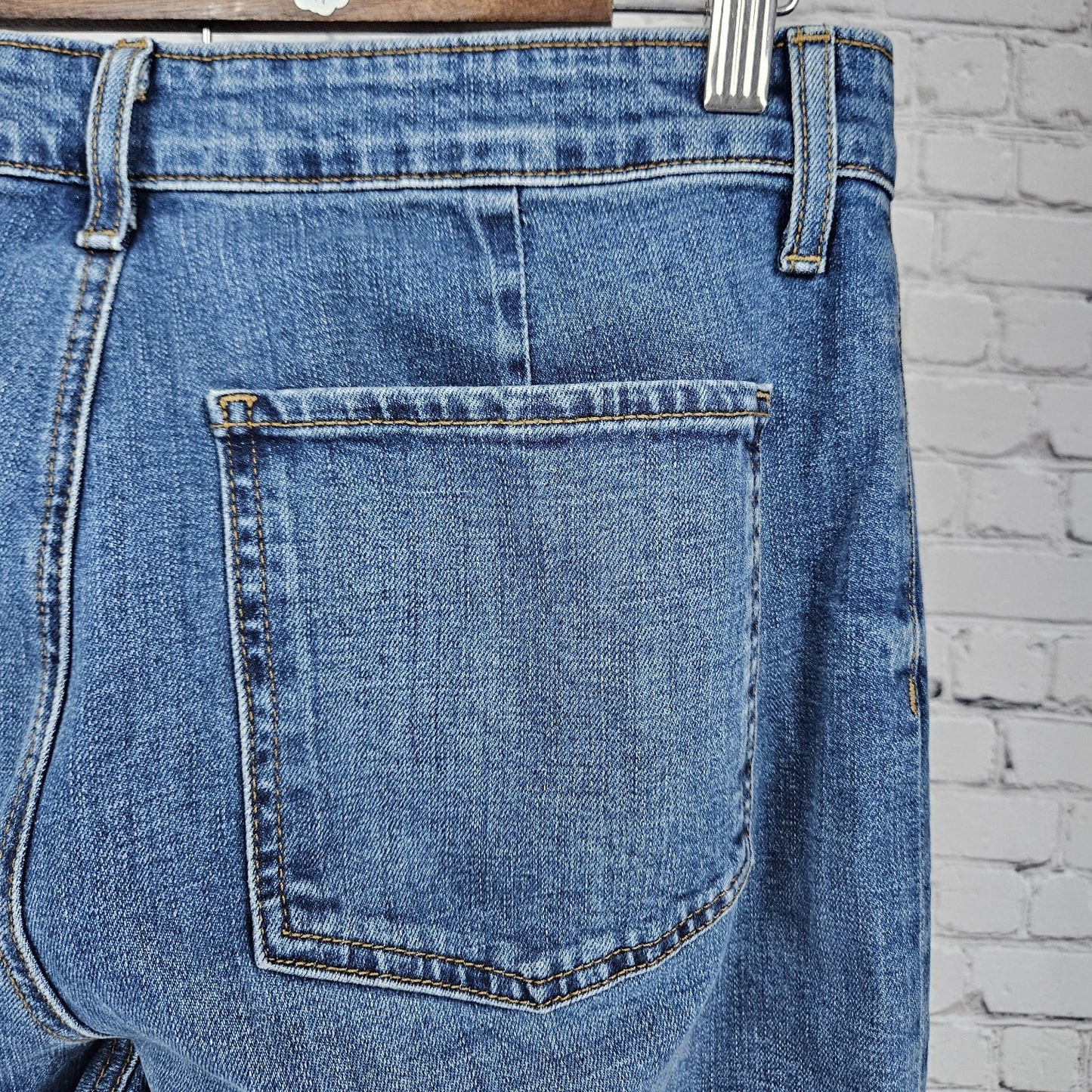 KUT From The Kloth Blue Ashton Barrel Leg High Rise Denim Jeans USA 8 (30x27)