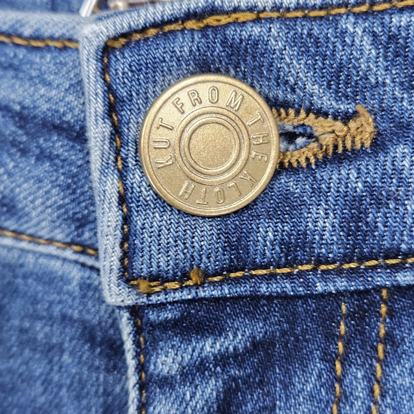 KUT From The Kloth Blue Ashton Barrel Leg High Rise Denim Jeans USA 8 (30x27)