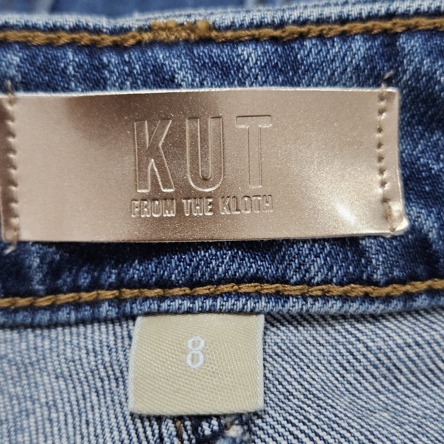 KUT From The Kloth Blue Ashton Barrel Leg High Rise Denim Jeans USA 8 (30x27)