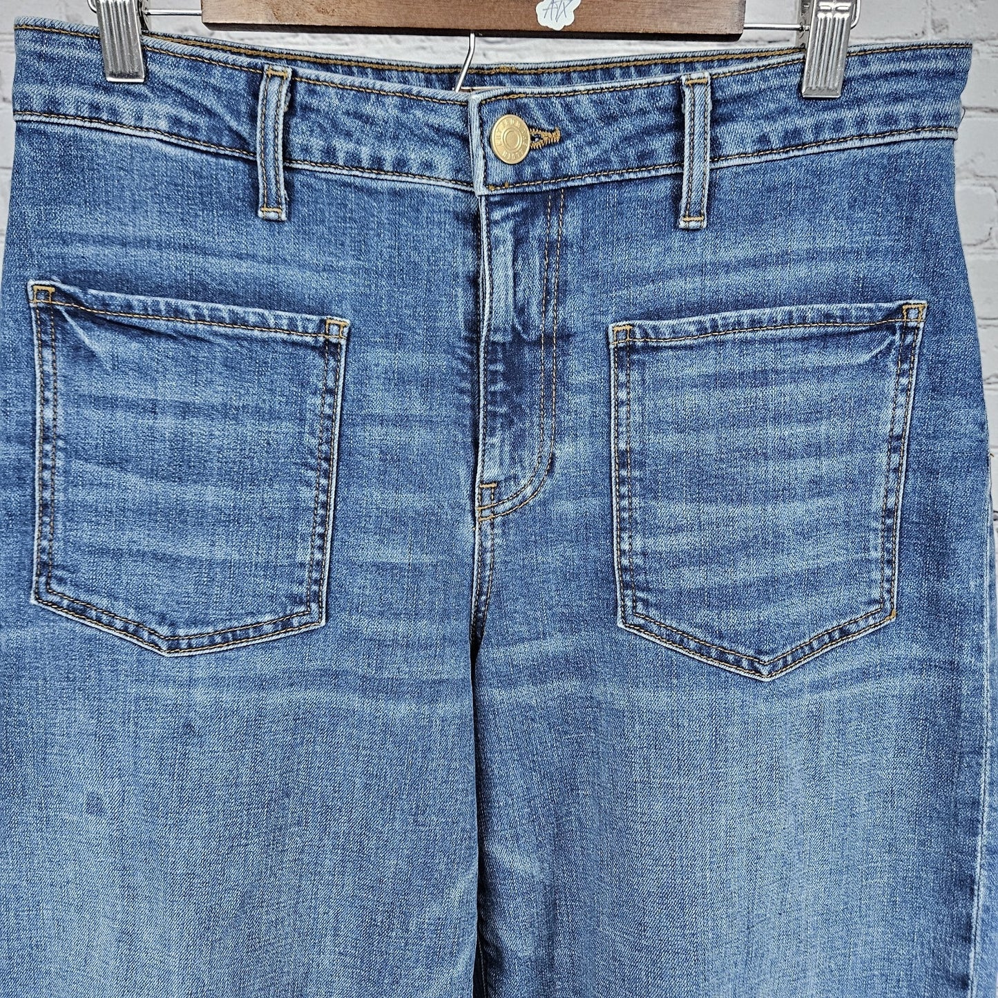 KUT From The Kloth Blue Ashton Barrel Leg High Rise Denim Jeans USA 8 (30x27)
