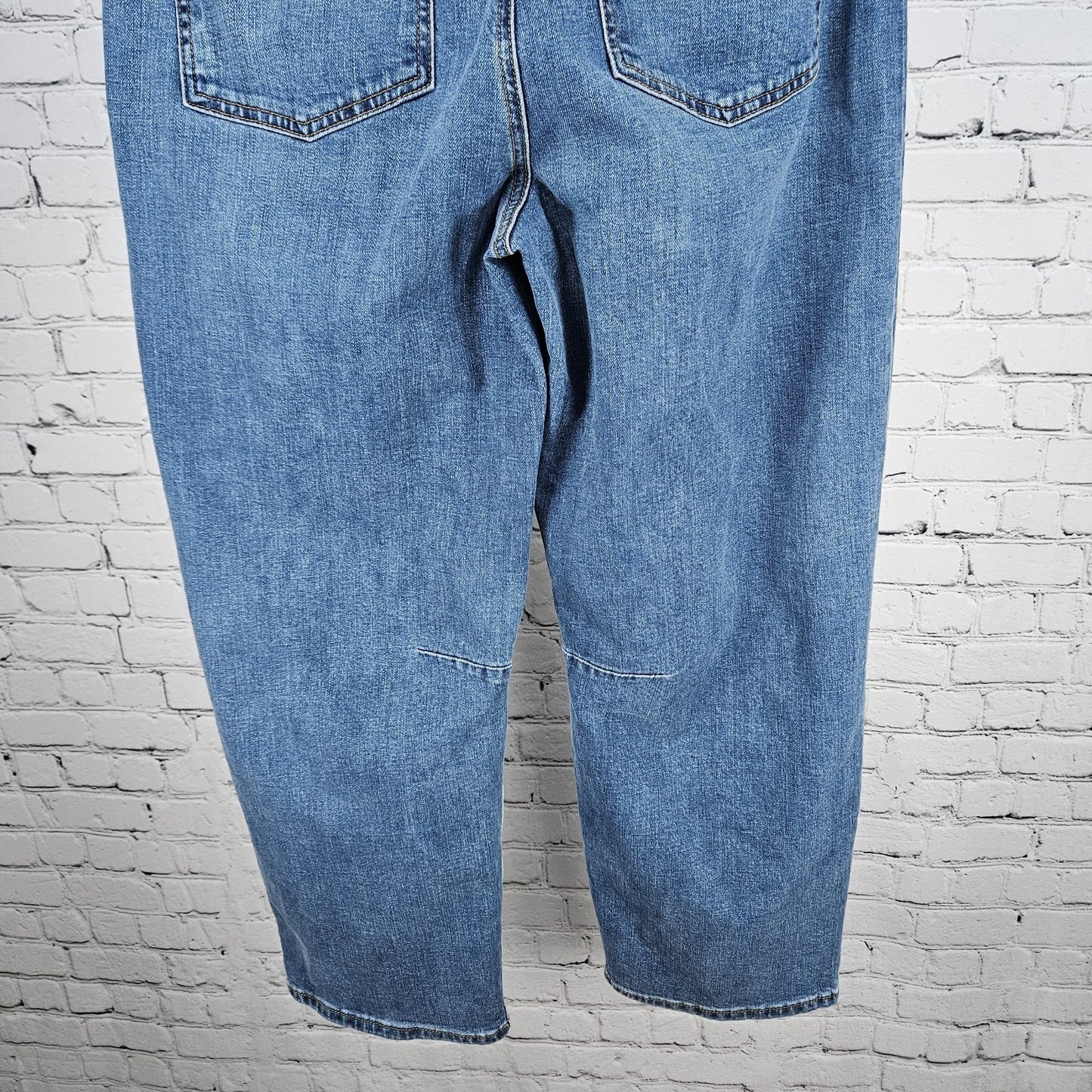 KUT From The Kloth Blue Ashton Barrel Leg High Rise Denim Jeans USA 8 (30x27)
