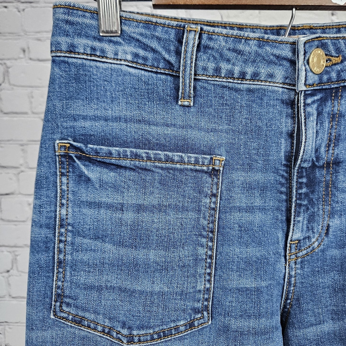 KUT From The Kloth Blue Ashton Barrel Leg High Rise Denim Jeans USA 8 (30x27)