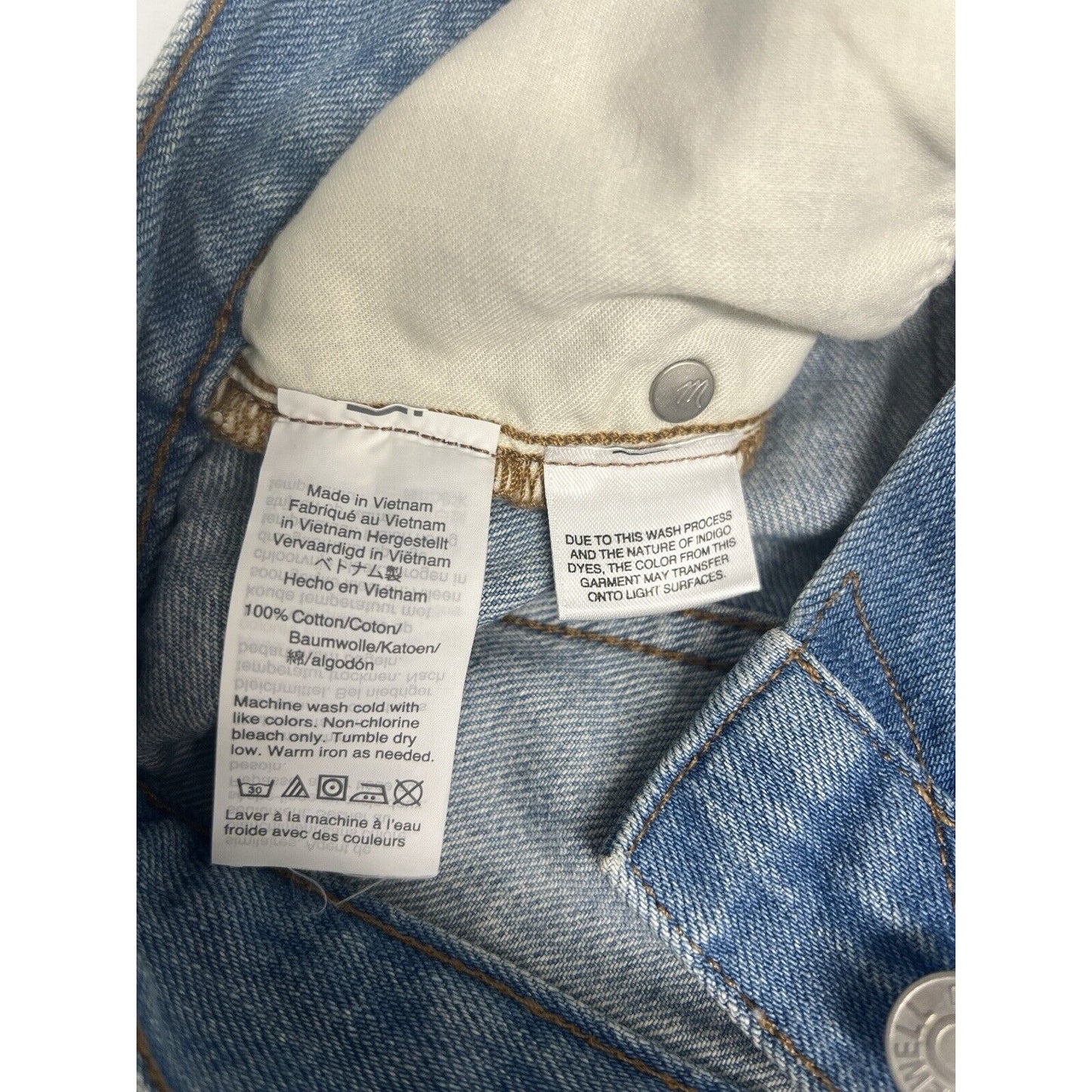 Madewell Light Wash Rigid Denim A-line Jean Skirt Raw Hem Women’s Size 27