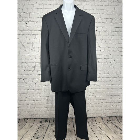 Jos A Bank Signature Collection Black Gordon Wool Two Button Two Piece Suit 48LG