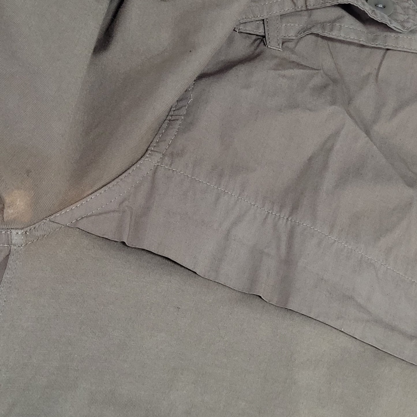 Madewell Green 100% Cotton 3/4 Sleeve Boxy Buttoned Top Size Small S