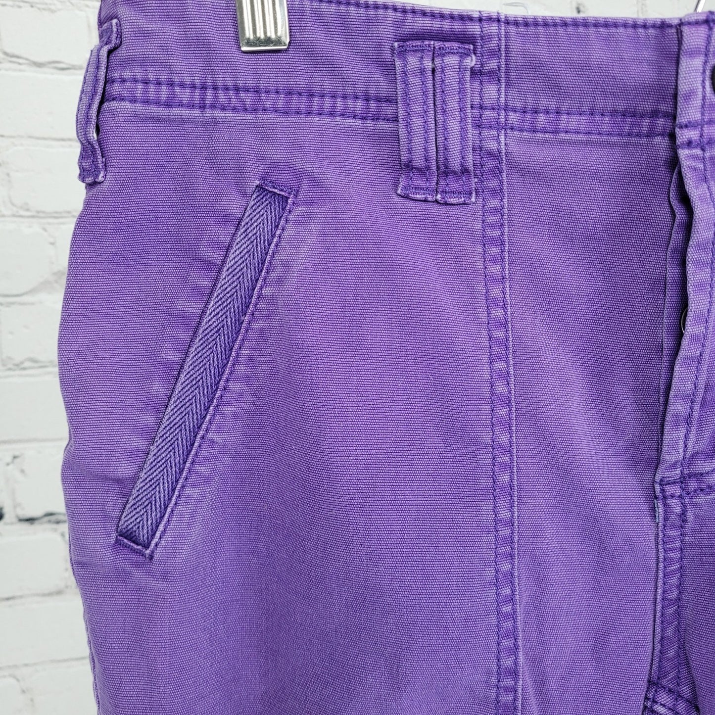 Pilcro Anthropologie Purple Cotton Stretch Mid Rise Crop Pants 28P (30x24)