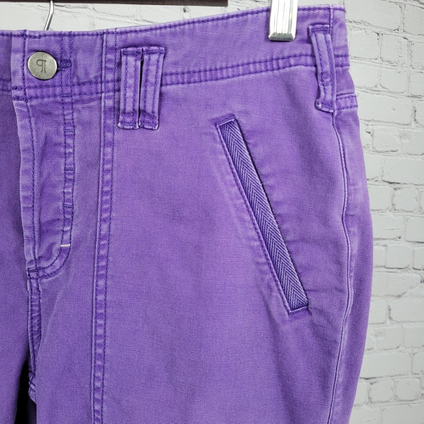 Pilcro Anthropologie Purple Cotton Stretch Mid Rise Crop Pants 28P (30x24)