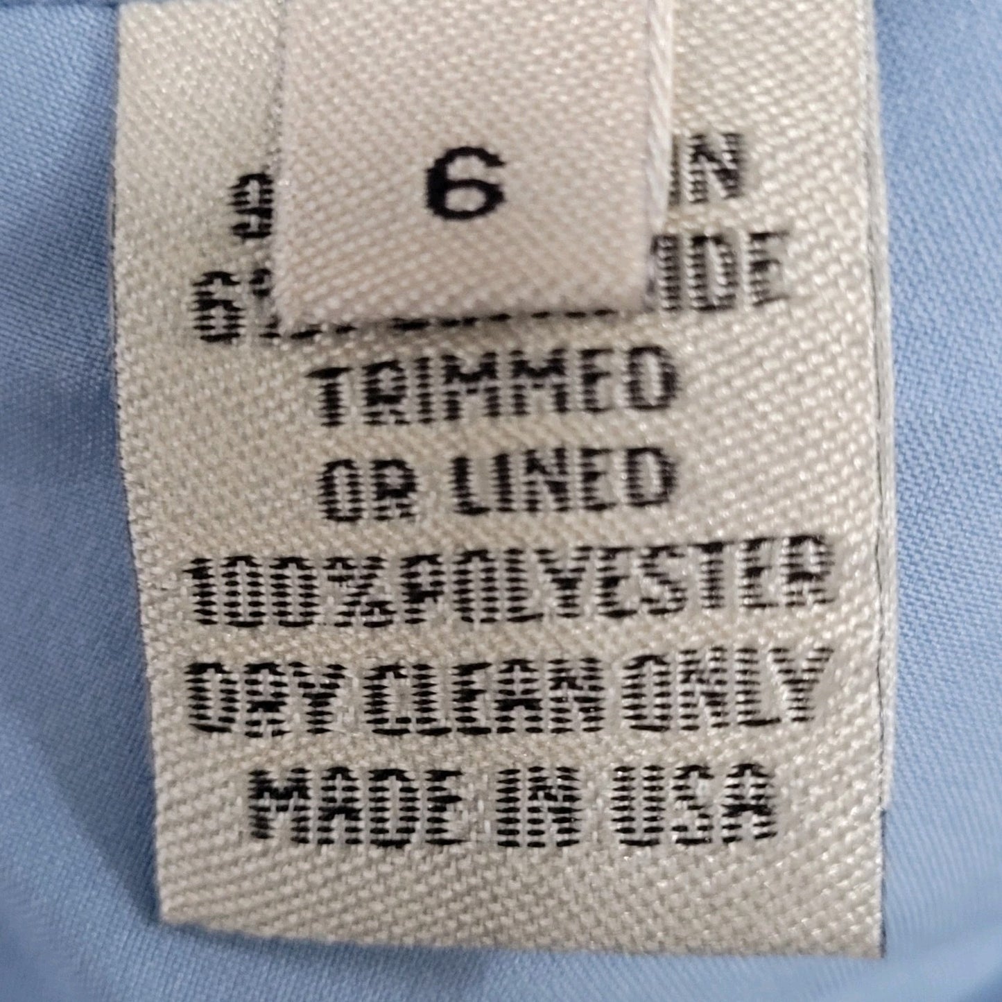 Lela Rose Blue Floral Sleeveless Front Zip Pockets Lined A Line Dress USA 6