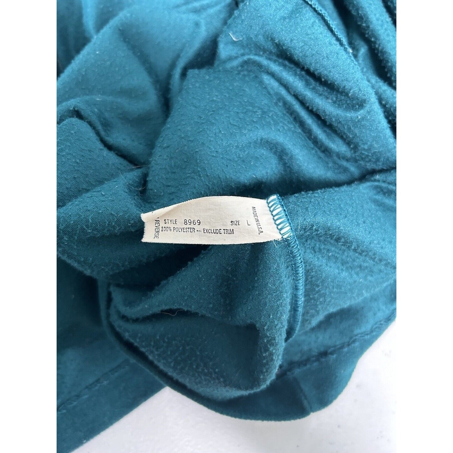 VTG USA Gjg Softly Teal Embroidered Front Zip Night Dress Nightgown Women’s L