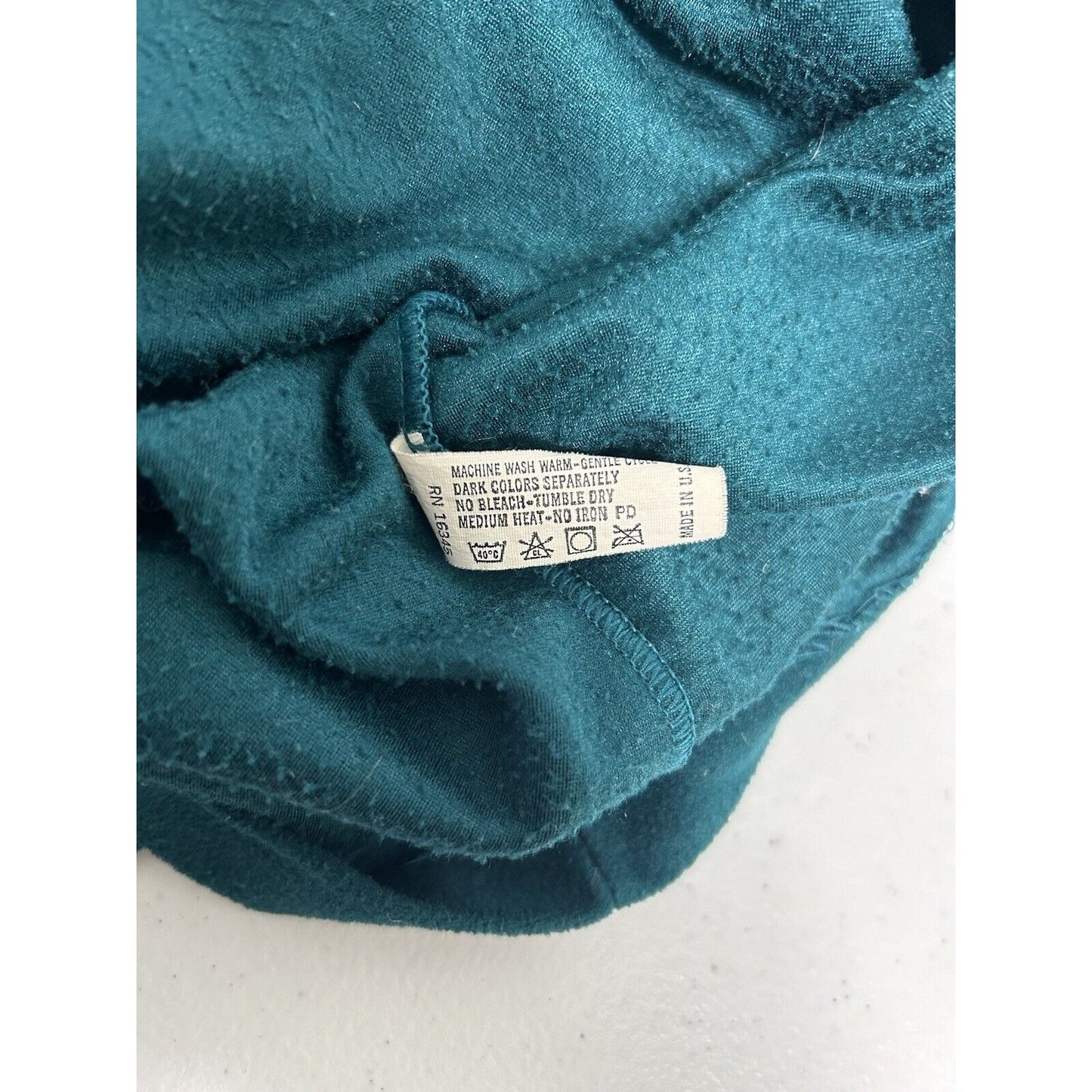 VTG USA Gjg Softly Teal Embroidered Front Zip Night Dress Nightgown Women’s L