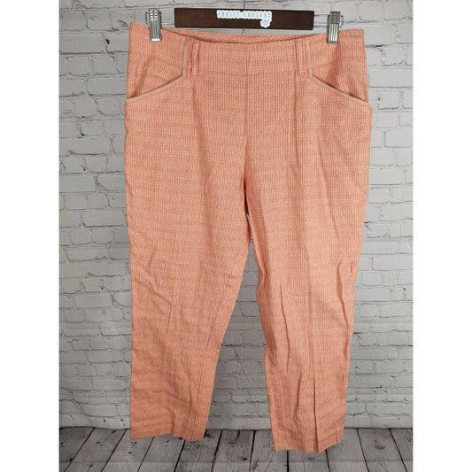 Cartonnier Charlie Trouser Anthropologie Mid Rise Orange And Yellow Size 8