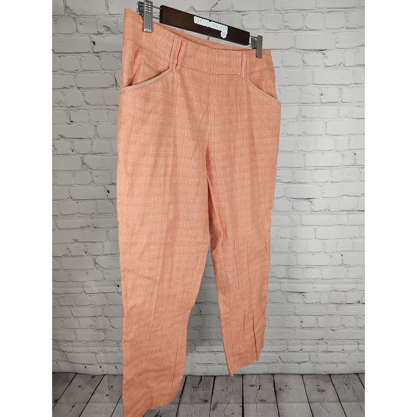 Cartonnier Charlie Trouser Anthropologie Mid Rise Orange And Yellow Size 8