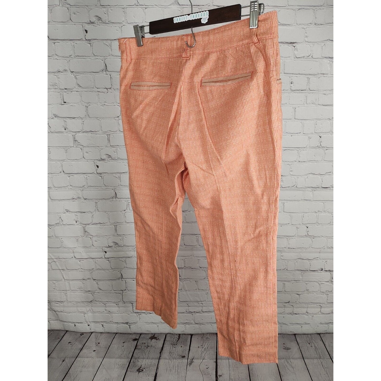 Cartonnier Charlie Trouser Anthropologie Mid Rise Orange And Yellow Size 8