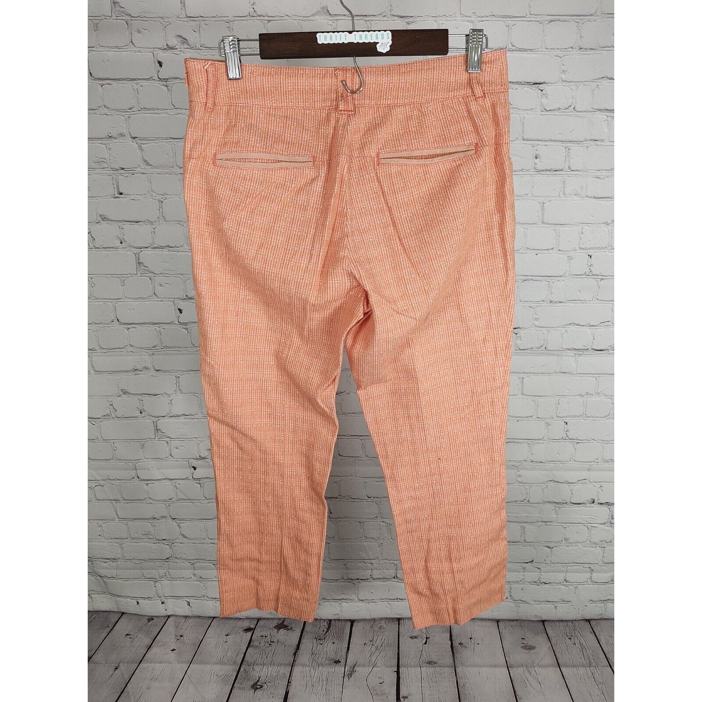 Cartonnier Charlie Trouser Anthropologie Mid Rise Orange And Yellow Size 8