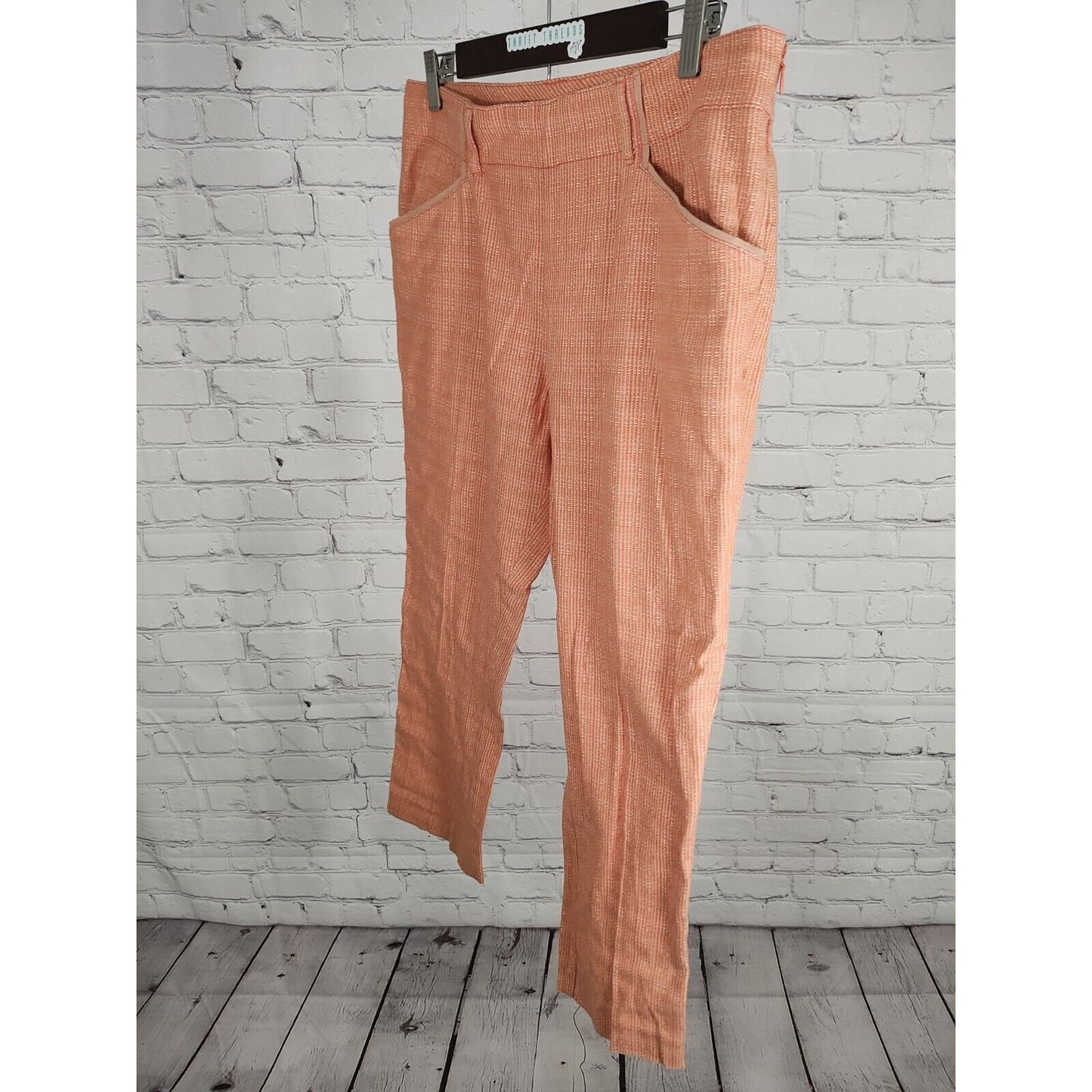 Cartonnier Charlie Trouser Anthropologie Mid Rise Orange And Yellow Size 8