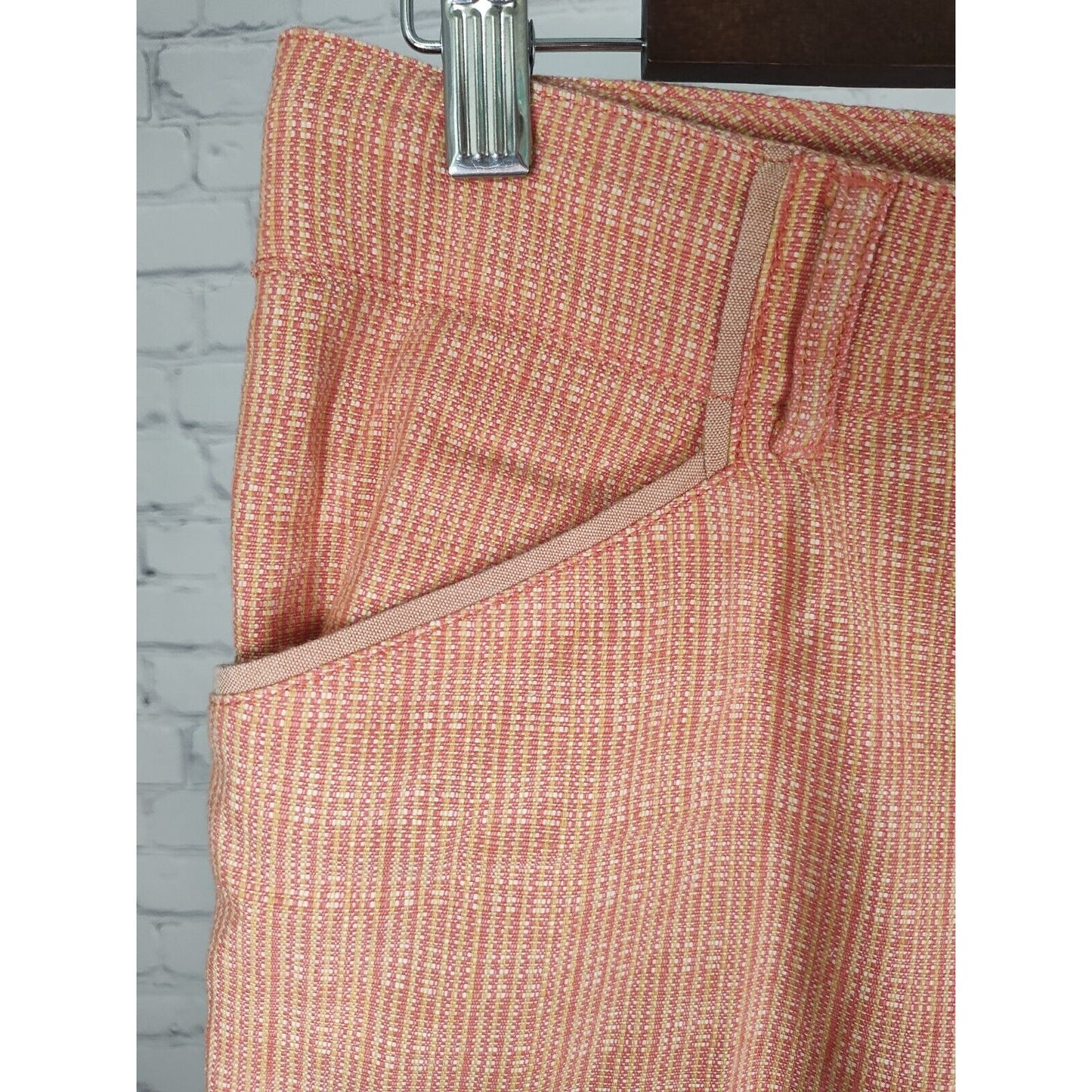 Cartonnier Charlie Trouser Anthropologie Mid Rise Orange And Yellow Size 8