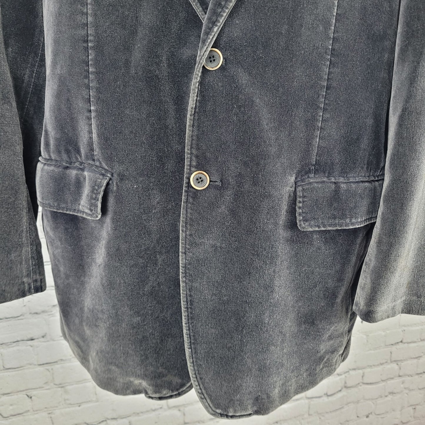 Saks Fifth Avenue Dark Grey Cotton Corduroy 2 Button Blazer Sport Coat Size 42R