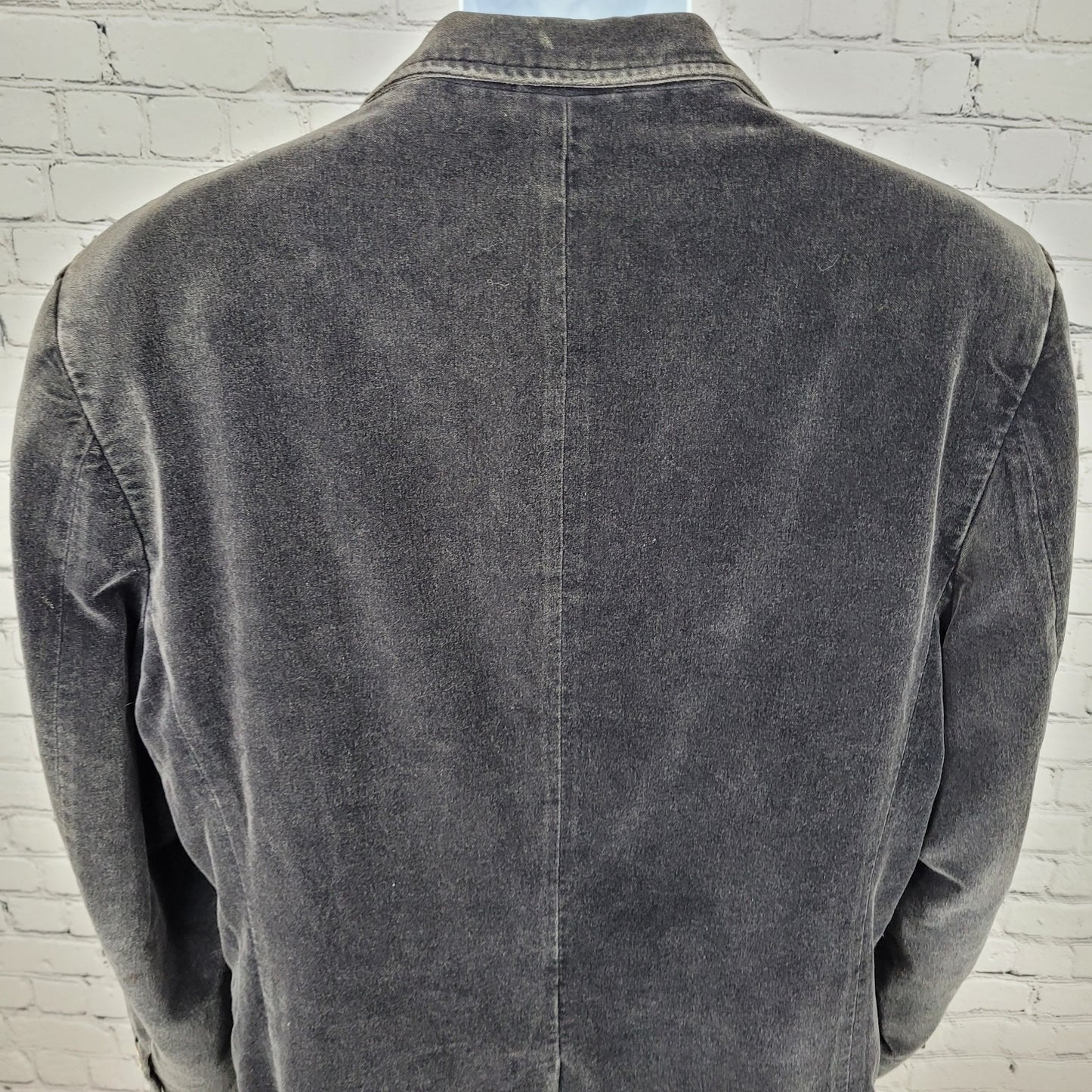 Saks Fifth Avenue Dark Grey Cotton Corduroy 2 Button Blazer Sport Coat Size 42R