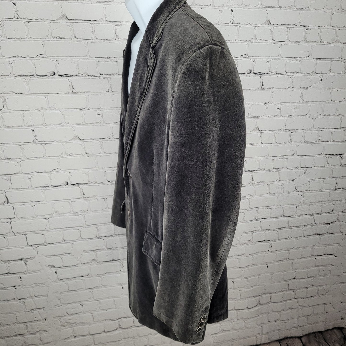 Saks Fifth Avenue Dark Grey Cotton Corduroy 2 Button Blazer Sport Coat Size 42R