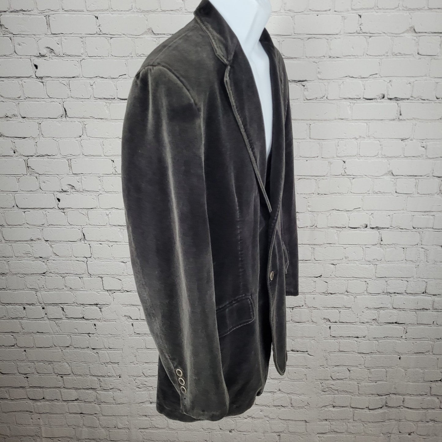 Saks Fifth Avenue Dark Grey Cotton Corduroy 2 Button Blazer Sport Coat Size 42R