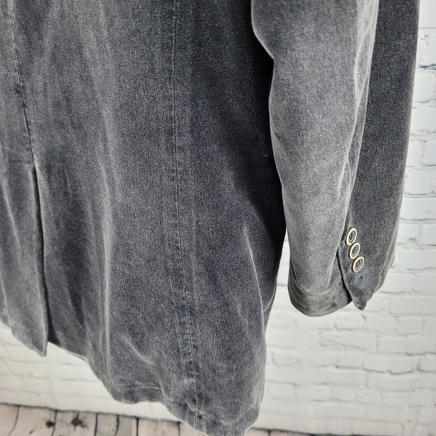 Saks Fifth Avenue Dark Grey Cotton Corduroy 2 Button Blazer Sport Coat Size 42R