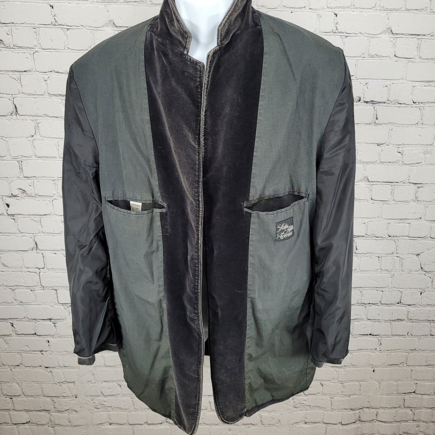 Saks Fifth Avenue Dark Grey Cotton Corduroy 2 Button Blazer Sport Coat Size 42R