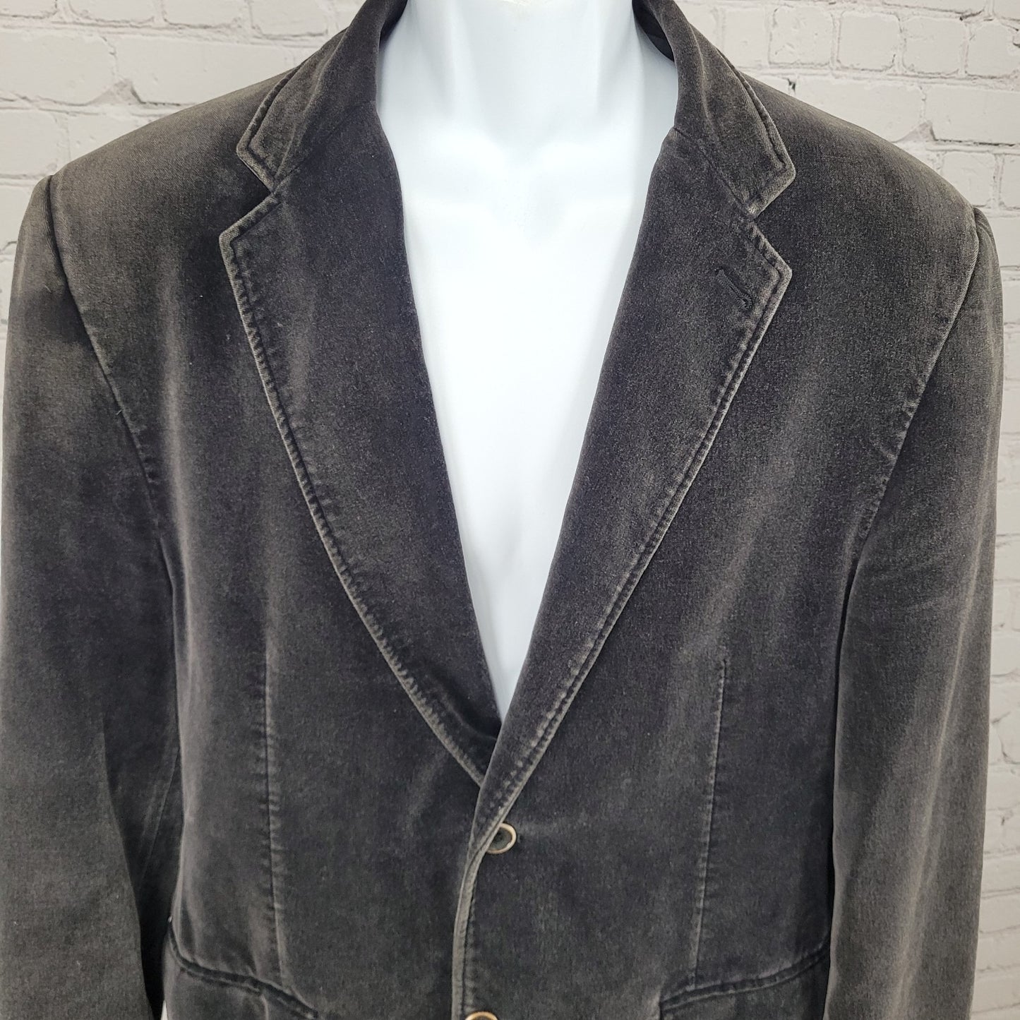 Saks Fifth Avenue Dark Grey Cotton Corduroy 2 Button Blazer Sport Coat Size 42R