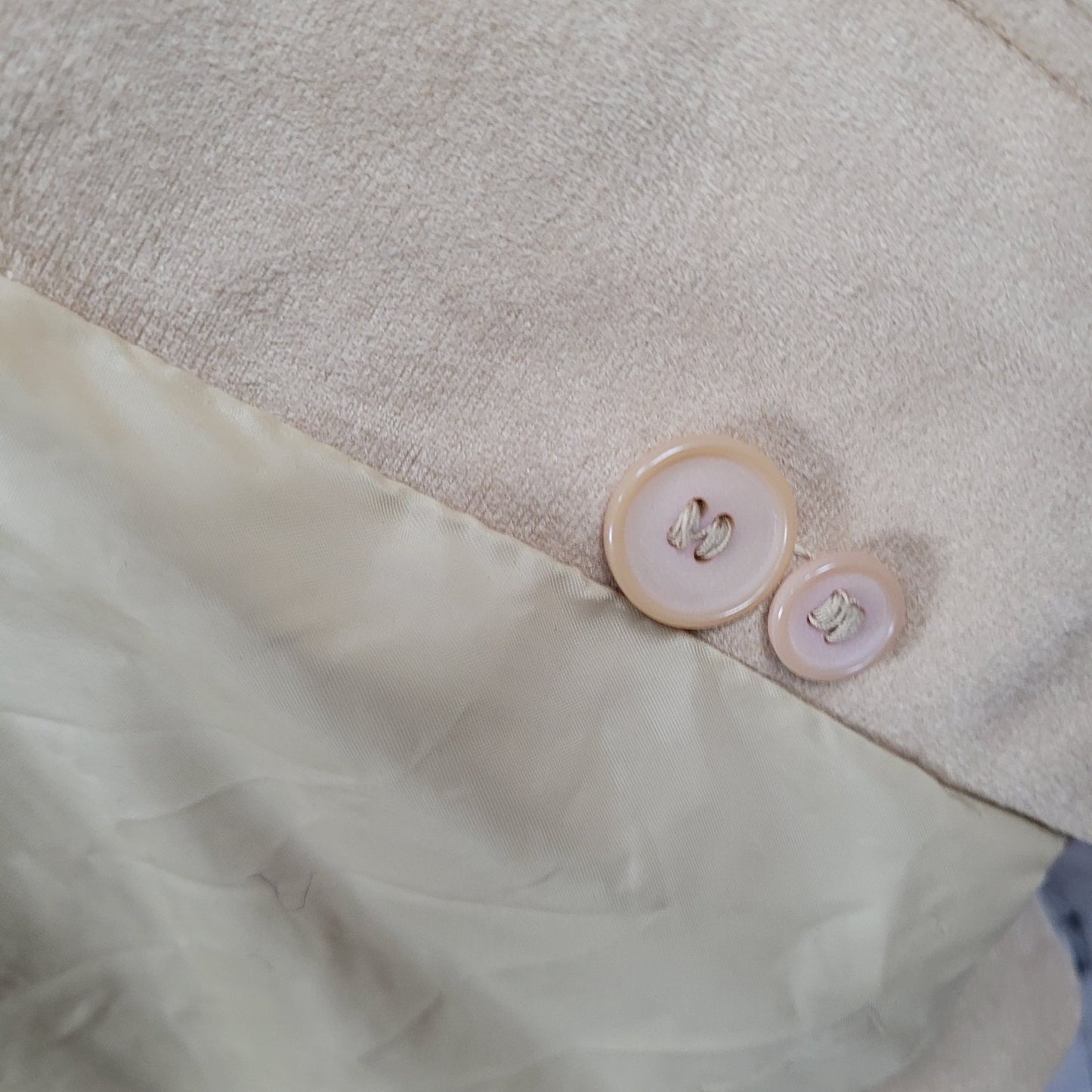 VTG Forecaster Of Boston Tan Lightweight Lined Buttoned Long Coat USA Size 7/8