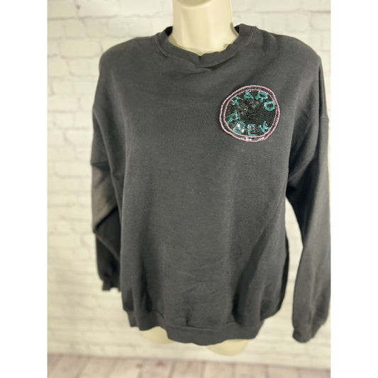 Vintage Hard Rock Cafe New York Sequined Shoulder Pads Sweatshirt USA Women’s L