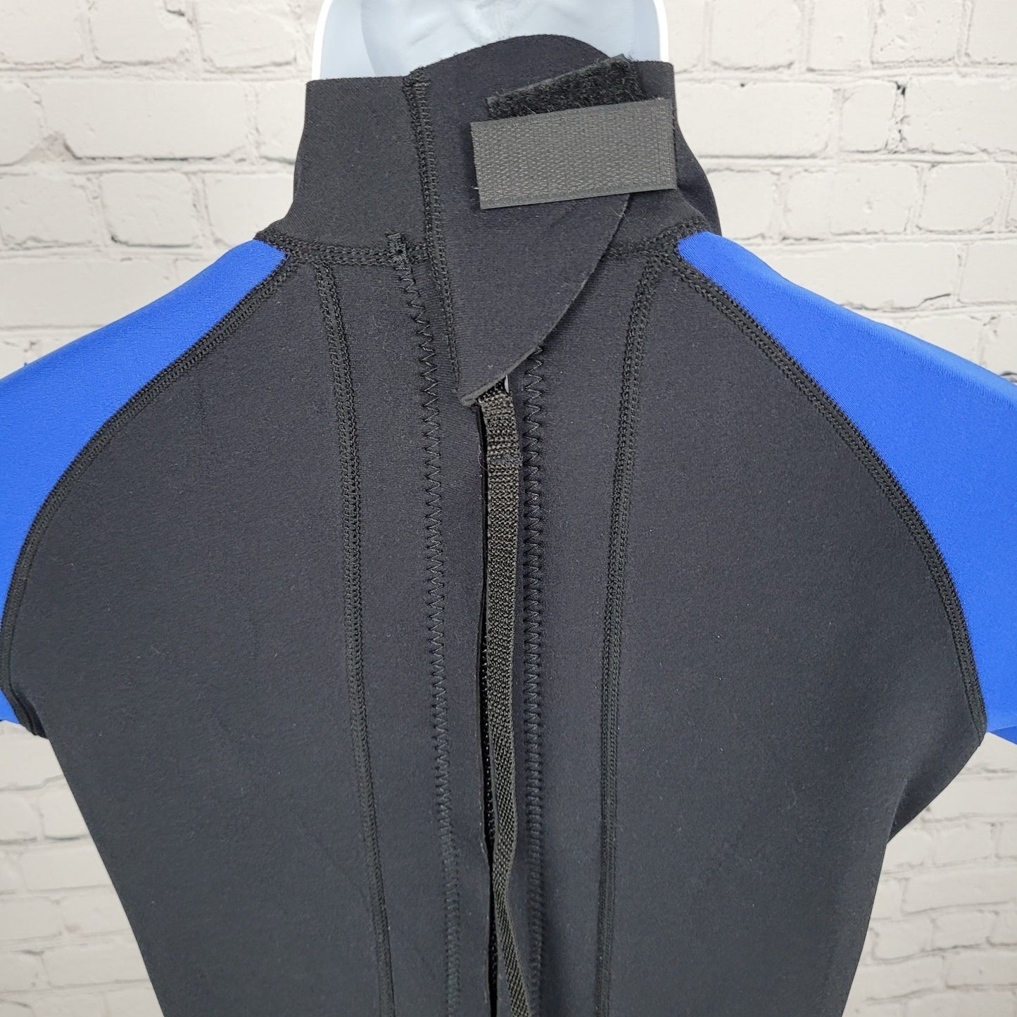 O'Rageous Black Blue 3/2mm Short Sleeve Shorty Springsuit Wetsuit Medium M