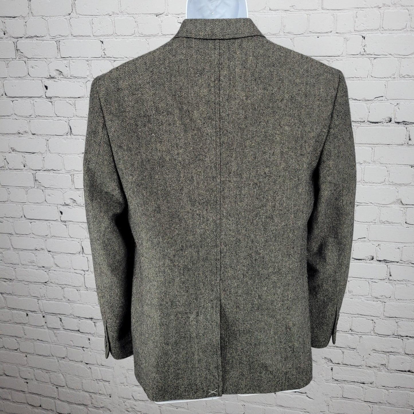 Primark Grey Wool Blend Tweed 2 Button Single Vented Notch Blazer Sport Coat XS