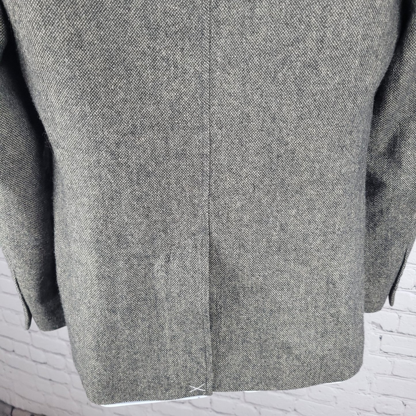 Primark Grey Wool Blend Tweed 2 Button Single Vented Notch Blazer Sport Coat XS
